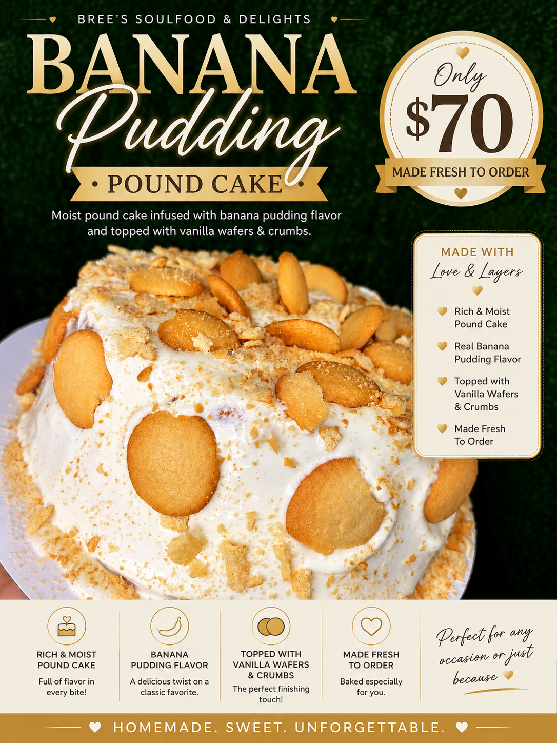 Banana Pudding Pound Cake