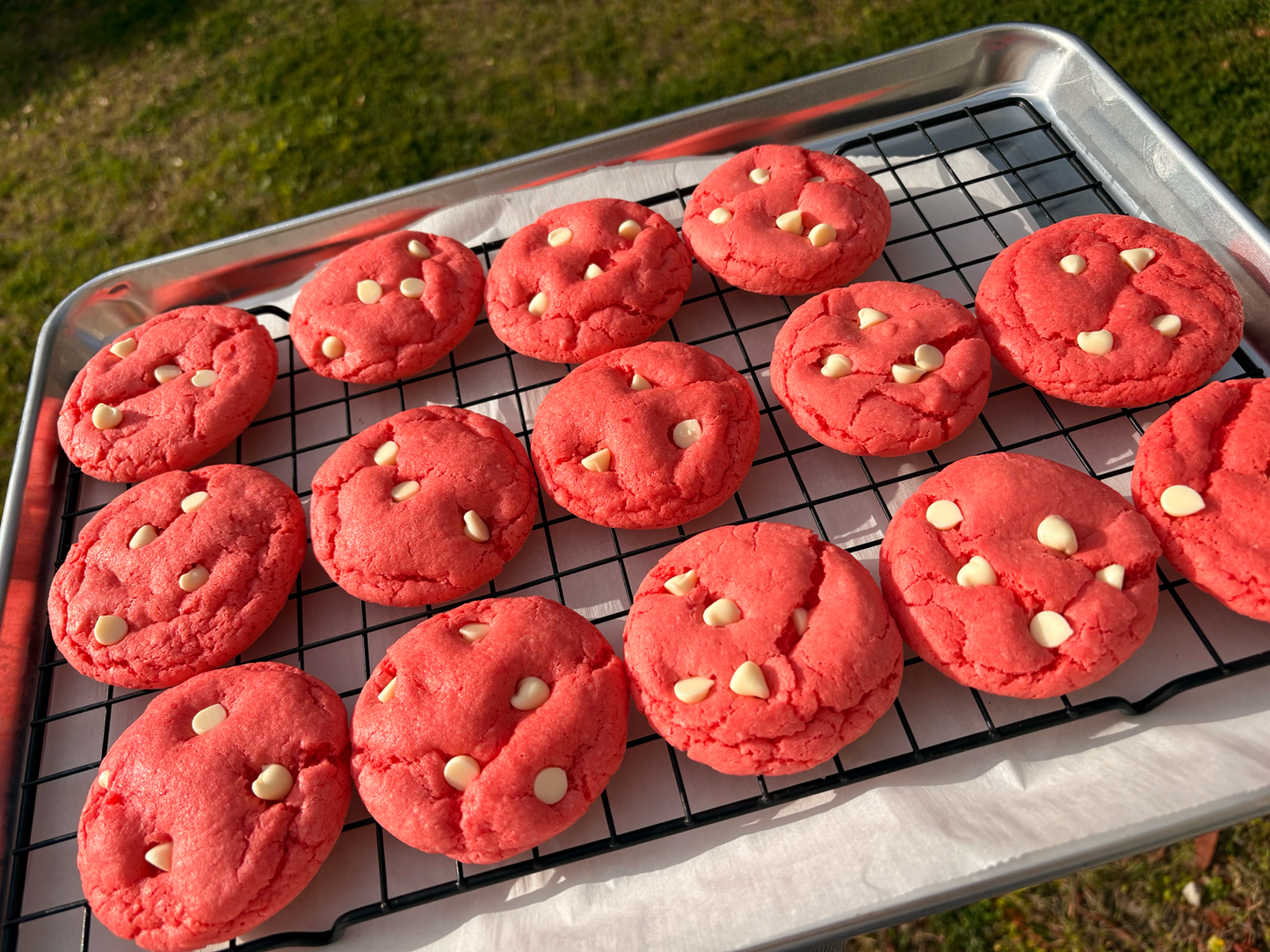 Strawberry White Chocolate Cookies